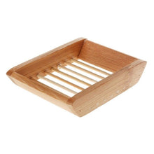 Load image into Gallery viewer, Wooden Natural Bamboo Soap Dishes Tray Holder Storage Soap Rack Plate Box Container Portable Bathroom Soap Dish Storage Box