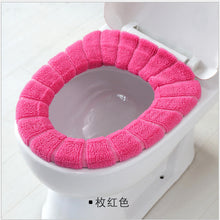 Load image into Gallery viewer, Universal Soft Heated Washable Toilet Seat Mat Set for Home Decor Closestool Mat Seat Case Warmer Toilet Lid CoverAccessories