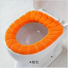 Load image into Gallery viewer, Universal Soft Heated Washable Toilet Seat Mat Set for Home Decor Closestool Mat Seat Case Warmer Toilet Lid CoverAccessories