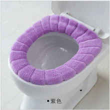 Load image into Gallery viewer, Universal Soft Heated Washable Toilet Seat Mat Set for Home Decor Closestool Mat Seat Case Warmer Toilet Lid CoverAccessories