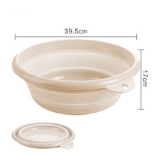 Load image into Gallery viewer, Travel Folding Wash Basin Bucket Container Portable Fruit Basin Collapsible Silicone Washtub Baby Washbasin Bathroom Accessories